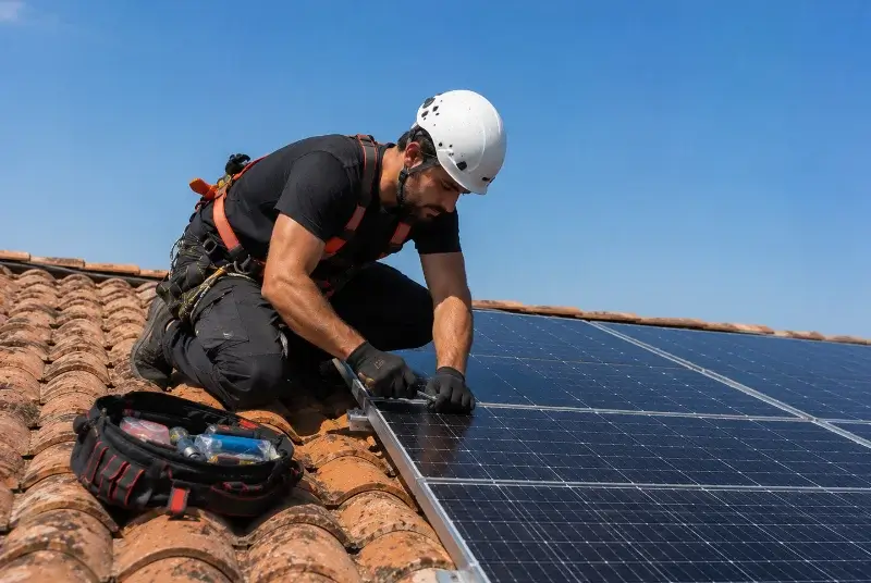 Maintenance et monitoring de panneaux solaires à Queyrac